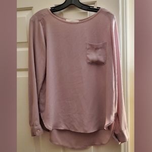 LOFT loose fitting mauve top